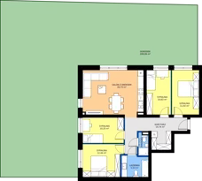 5 pokoi, mieszkanie 94,35 m², parter, oferta nr K.M.0.02, Sereno Park, Łódź, Widzew, Stoki, ul.Listopadowa 91-95