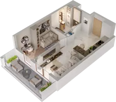 2 pokoje, mieszkanie 36,76 m², piętro 2, oferta nr A/A3-5-14, Gemini G-7, Kielce, Centrum, ul. Górna 7