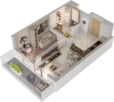 2 pokoje, mieszkanie 36,89 m², piętro 1, oferta nr A/A2-5-5, Gemini G-7, Kielce, Centrum, ul. Górna 7