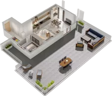 2 pokoje, mieszkanie 45,40 m², piętro 1, oferta nr A/A2-8-8, Gemini G-7, Kielce, Centrum, ul. Górna 7