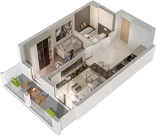 2 pokoje, mieszkanie 36,60 m², piętro 5, oferta nr A/A6-6-42, Gemini G-7, Kielce, Centrum, ul. Górna 7