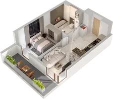 2 pokoje, mieszkanie 35,63 m², piętro 3, oferta nr B/B4-10-117, Gemini G-7, Kielce, Centrum, ul. Górna 7
