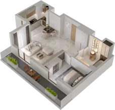 2 pokoje, mieszkanie 44,22 m², piętro 8, oferta nr B/B9-3-160, Gemini G-7, Kielce, Centrum, ul. Górna 7