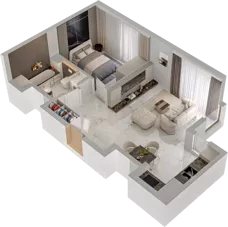 2 pokoje, mieszkanie 44,22 m², piętro 9, oferta nr B/B10-3-170, Gemini G-7, Kielce, Centrum, ul. Górna 7