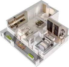 3 pokoje, mieszkanie 65,45 m², piętro 7, oferta nr B/B8-8-155, Gemini G-7, Kielce, Centrum, ul. Górna 7
