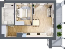 2 pokoje, mieszkanie 45,34 m², piętro 2, oferta nr A/A3-9-18, Gemini G-7, Kielce, Centrum, ul. Górna 7