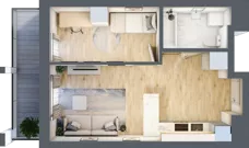2 pokoje, mieszkanie 36,76 m², piętro 3, oferta nr A/A4-5-23, Gemini G-7, Kielce, Centrum, ul. Górna 7