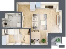 2 pokoje, mieszkanie 33,56 m², piętro 4, oferta nr A/A5-2-29, Gemini G-7, Kielce, Centrum, ul. Górna 7