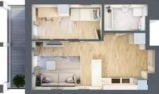 2 pokoje, mieszkanie 36,76 m², piętro 5, oferta nr A/A6-5-41, Gemini G-7, Kielce, Centrum, ul. Górna 7