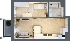 2 pokoje, mieszkanie 36,60 m², piętro 9, oferta nr A/A10-6-77, Gemini G-7, Kielce, Centrum, ul. Górna 7