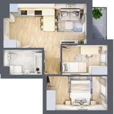 3 pokoje, mieszkanie 42,95 m², piętro 3, oferta nr B/B4-7-114, Gemini G-7, Kielce, Centrum, ul. Górna 7