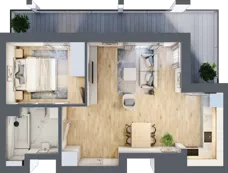 2 pokoje, mieszkanie 44,22 m², piętro 1, oferta nr B/B2-3-90, Gemini G-7, Kielce, Centrum, ul. Górna 7