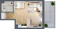1 pokój, mieszkanie 39,53 m², piętro 1, oferta nr B/B2-6-93, Gemini G-7, Kielce, Centrum, ul. Górna 7