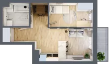 2 pokoje, mieszkanie 38,82 m², piętro 4, oferta nr B/B5-6-123, Gemini G-7, Kielce, Centrum, ul. Górna 7