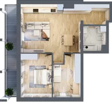 3 pokoje, mieszkanie 65,45 m², piętro 6, oferta nr B/B7-8-145, Gemini G-7, Kielce, Centrum, ul. Górna 7
