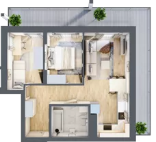 3 pokoje, mieszkanie 48,71 m², piętro 8, oferta nr B/B9-2-159, Gemini G-7, Kielce, Centrum, ul. Górna 7