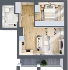 2 pokoje, mieszkanie 46,05 m², piętro 10, oferta nr B/B11-4-181, Gemini G-7, Kielce, Centrum, ul. Górna 7