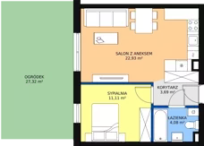 2 pokoje, mieszkanie 41,69 m², parter, oferta nr A.0.8, Skandinavia, Gdańsk, Orunia Górna-Gdańsk Południe, ul. Wielkopolska 66