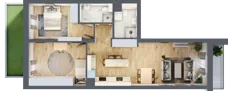 3 pokoje, mieszkanie 67,67 m², piętro 2, oferta nr 120, Nove Diamentowe, Konin, Osiedle Władysława Sikorskiego, ul. Topazowa 28