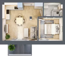 2 pokoje, mieszkanie 31,51 m², piętro 2, oferta nr 21, Nove Diamentowe, Konin, Osiedle Władysława Sikorskiego, ul. Topazowa 28