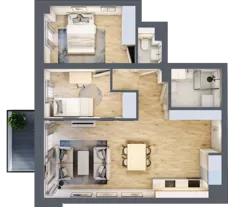 3 pokoje, mieszkanie 59,01 m², piętro 2, oferta nr 93, Nove Diamentowe, Konin, Osiedle Władysława Sikorskiego, ul. Topazowa 28