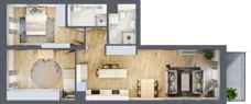 3 pokoje, mieszkanie 67,67 m², piętro 2, oferta nr 120, Nove Diamentowe, Konin, Osiedle Władysława Sikorskiego, ul. Topazowa 28