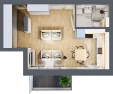 1 pokój, mieszkanie 30,57 m², piętro 1, oferta nr 22, Nove Diamentowe, Konin, Osiedle Władysława Sikorskiego, ul. Topazowa 28