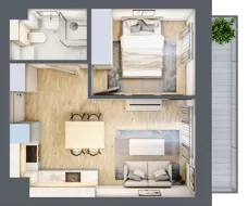 2 pokoje, mieszkanie 31,04 m², parter, oferta nr 5, Nove Diamentowe, Konin, Osiedle Władysława Sikorskiego, ul. Topazowa 28