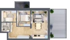 3 pokoje, mieszkanie 48,03 m², piętro 4, oferta nr 39, Nove Diamentowe, Konin, Osiedle Władysława Sikorskiego, ul. Topazowa 28