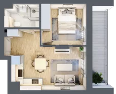2 pokoje, mieszkanie 32,03 m², piętro 2, oferta nr 141, Nove Diamentowe, Konin, Osiedle Władysława Sikorskiego, ul. Topazowa 28
