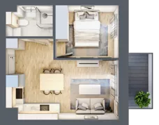 2 pokoje, mieszkanie 31,00 m², piętro 3, oferta nr 38, Nove Diamentowe, Konin, Osiedle Władysława Sikorskiego, ul. Topazowa 28