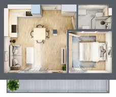 2 pokoje, mieszkanie 31,51 m², piętro 1, oferta nr 10, Nove Diamentowe, Konin, Osiedle Władysława Sikorskiego, ul. Topazowa 28