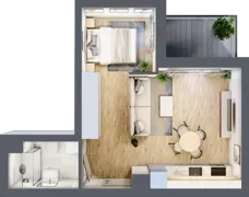1 pokój, mieszkanie 33,45 m², piętro 2, oferta nr C.2.108, Wyspiański Apartamenty, Żyrardów, ul. Wyspiańskiego 8