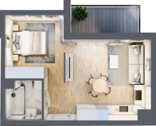 1 pokój, mieszkanie 36,24 m², piętro 2, oferta nr A.2.20, Wyspiański Apartamenty, Żyrardów, ul. Wyspiańskiego 8