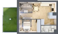 2 pokoje, mieszkanie 37,93 m², parter, oferta nr C.0.94, Wyspiański Apartamenty, Żyrardów, ul. Wyspiańskiego 8