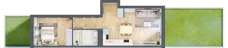 2 pokoje, mieszkanie 44,43 m², parter, oferta nr B.0.45, Wyspiański Apartamenty, Żyrardów, ul. Wyspiańskiego 8