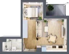 1 pokój, mieszkanie 33,45 m², piętro 1, oferta nr C.1.99, Wyspiański Apartamenty, Żyrardów, ul. Wyspiańskiego 8