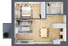 2 pokoje, mieszkanie 42,04 m², piętro 3, oferta nr 56, Apartamenty Sobieskiego, Skierniewice,  ul. Jana III Sobieskiego 5A