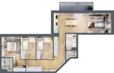 4 pokoje, mieszkanie 84,30 m², piętro 2, oferta nr 45, Apartamenty Sobieskiego, Skierniewice,  ul. Jana III Sobieskiego 5A