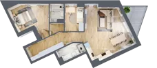 3 pokoje, mieszkanie 79,44 m², piętro 4, oferta nr 60, Apartamenty Sobieskiego, Skierniewice,  ul. Jana III Sobieskiego 5A