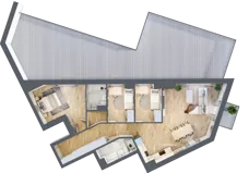 4 pokoje, mieszkanie 90,05 m², piętro 3, oferta nr 53, Apartamenty Sobieskiego, Skierniewice,  ul. Jana III Sobieskiego 5A