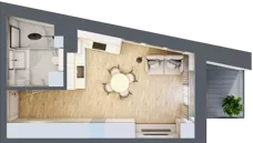 1 pokój, mieszkanie 29,22 m², piętro 4, oferta nr A.4.51 wykończone pod klucz, Daszyńskiego Square, Mińsk Mazowiecki, ul. Ignacego Daszyńskiego