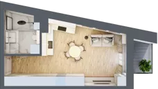 1 pokój, mieszkanie 30,11 m², piętro 3, oferta nr A.3.39 wykończone pod klucz, Daszyńskiego Square, Mińsk Mazowiecki, ul. Ignacego Daszyńskiego