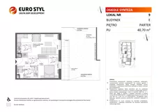 2 pokoje, mieszkanie 40,70 m², parter, oferta nr E/9, Osiedle Synteza bud. E, F, Gdańsk, Piecki-Migowo, Morena, ul. Lema