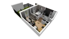2 pokoje, mieszkanie 40,70 m², parter, oferta nr E/9, Osiedle Synteza bud. E, F, Gdańsk, Piecki-Migowo, Morena, ul. Lema