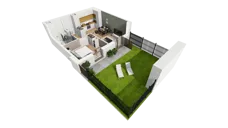 2 pokoje, mieszkanie 40,70 m², parter, oferta nr E/9, Osiedle Synteza bud. E, F, Gdańsk, Piecki-Migowo, Morena, ul. Lema