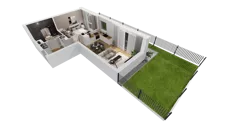 2 pokoje, mieszkanie 49,33 m², parter, oferta nr C10/1, Konstelacja - etap III, Gdynia, Pogórze, ul. Paderewskiego