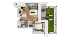 2 pokoje, mieszkanie 36,66 m², parter, oferta nr C10/9, Konstelacja - etap III, Gdynia, Pogórze, ul. Paderewskiego