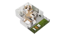 2 pokoje, mieszkanie 36,31 m², piętro 1, oferta nr C17/11, Konstelacja - etap IV, Gdynia, Pogórze, ul. Paderewskiego
