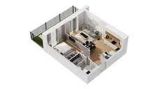 2 pokoje, mieszkanie 36,31 m², piętro 1, oferta nr C17/11, Konstelacja - etap IV, Gdynia, Pogórze, ul. Paderewskiego